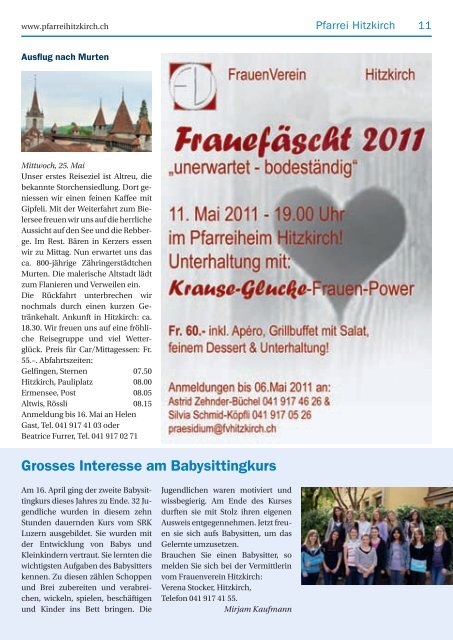 2011-05 Mai.pdf - Pfarrei Hitzkirch