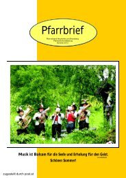 Pfarrbrief - Pfarrer von Mayrhofen und Brandberg