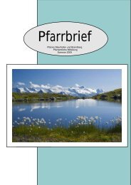 Pfarrbrief - Pfarrer von Mayrhofen und Brandberg