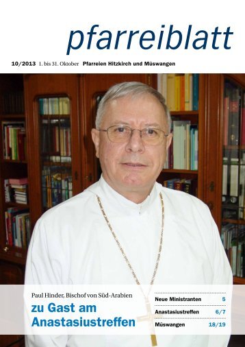 zu Gast am Anastasiustreffen - Pfarrei Hitzkirch