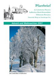 Pfarrbrief - Pfarrgemeinde Aufkirchen