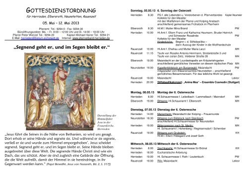 Nr. 19 05.05. - 12.05.2013 (pdf) - Katholischer Pfarrverband Herrieden