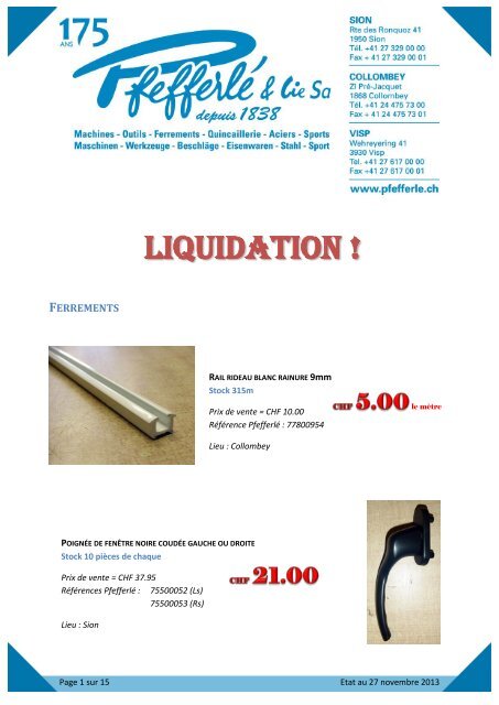 LIQUIDATION !