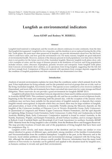 Lungfish as environmental indicators - Verlag Dr. Friedrich Pfeil