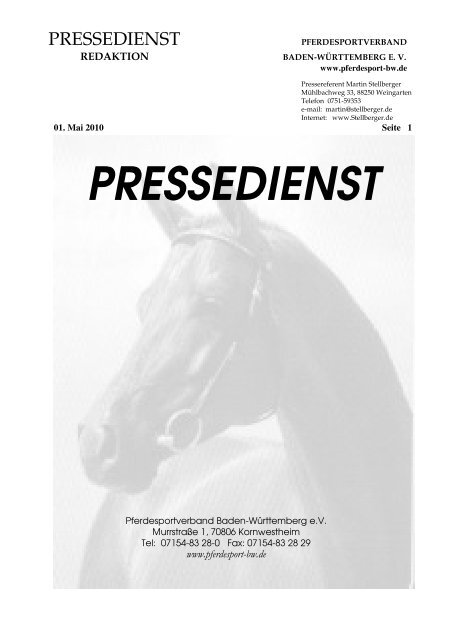 PD- Mai 2010 - Verband der Pferdesportvereine Nordbaden