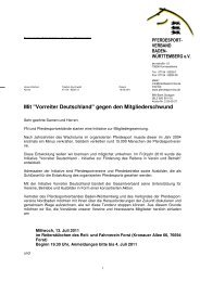 Einladung Vorreiter Deutschland Nordbaden - Verband der ...