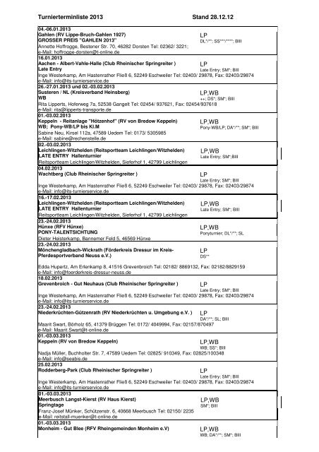 Turniertermine 2013 als PDF-Datei zum Download