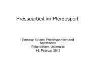 Pressearbeit im Pferdesport