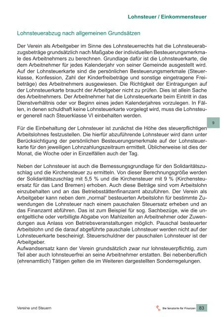 Vereine und Steuern - Landessportbund Bremen e.V.