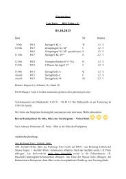 Zeiteinteilung Late Entry RSG Prüm e. V. Start SF Richter 9.30h Prf.4 ...