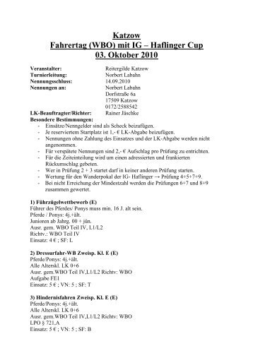 Katzow 3 oktober - Pferdesportverband-MV