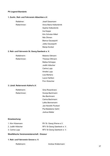 Jahresbericht 2012 - Pferdesportverband Westfalen