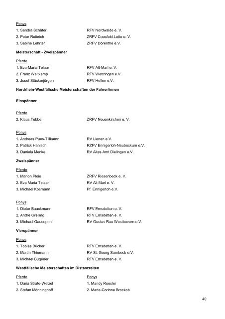 Jahresbericht 2012 - Pferdesportverband Westfalen