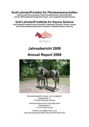 Jahresbericht 2008 des Graf-Lehndorff-Instituts