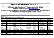 HVP- 2013 Kaltblut, Sortierung - Rheinisches Pferdestammbuch e.V.