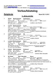 Katalog Reitpferde - Pferdezuchtverband Mecklenburg-Vorpommern