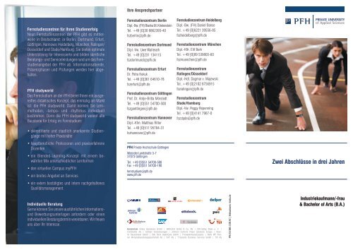 PDF-Flyer - PFH Private Hochschule GÃ¶ttingen