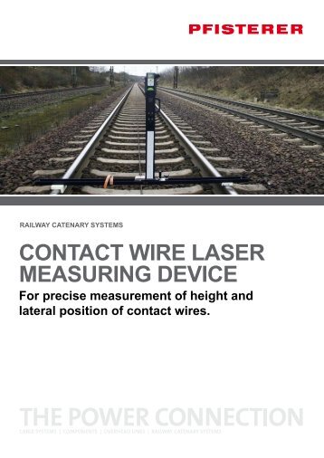 CONTACT WIRE LASER MEASuRING DEVICE - Pfisterer