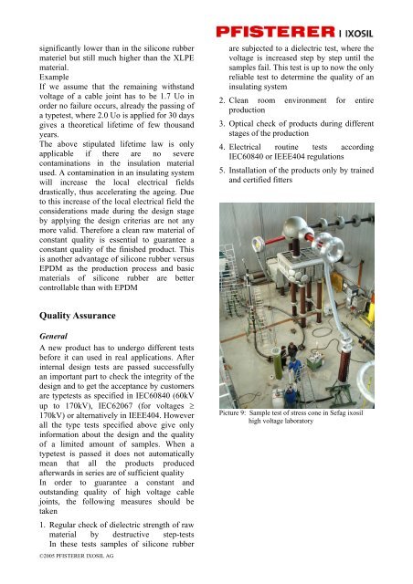 Jointing of High Voltage Cable Systems - Pfisterer