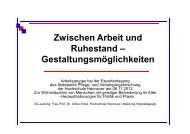 Zwischen Arbeit und Ruhestand – Gestaltungsmöglichkeiten