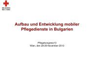 Aufbau und Entwicklung mobiler Pflegedienste in Bulgarien