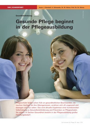 (PDF) Gesunde Pflege beginnt in der Pflegeausbildung - Pflegeportal