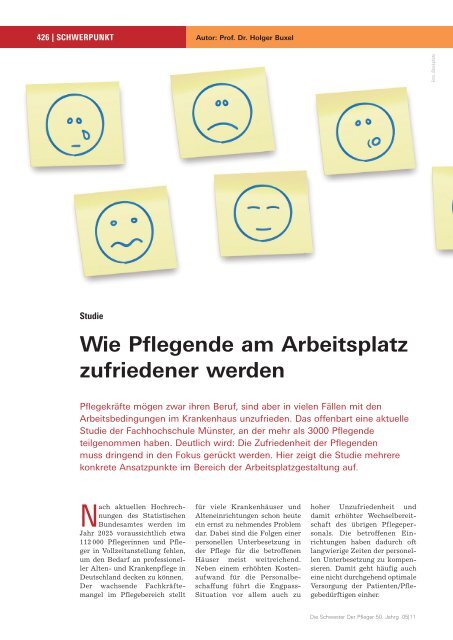 Wie Pflegende am Arbeitsplatz zufriedener werden - Pflegeportal