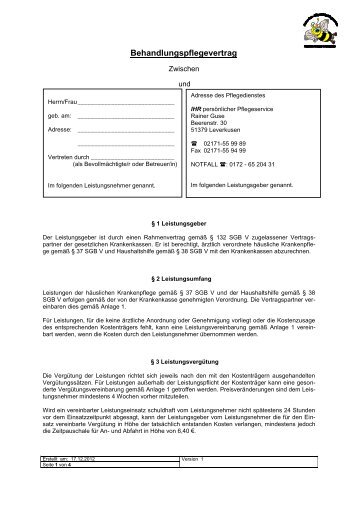PDF VertrÃ¤ge - Rainer Guse - IHR persÃ¶nlicher Pflegeservice