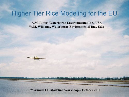 Higher Tier Rice Modeling for the EU - pfmodels