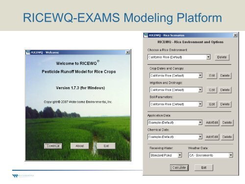 Higher Tier Rice Modeling for the EU - pfmodels