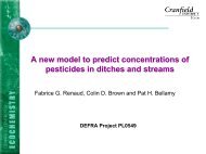 A new model to predict concentrations of pesticides in ... - pfmodels