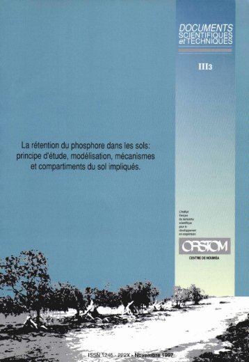 La rétention du phosphore dans les sols : principes d ... - pfmodels