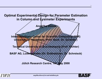 Optimal Experimental Design for Parameter Estimation in ... - pfmodels