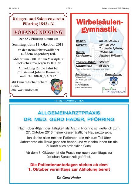 Informationsblatt-2013-09 - Markt Pförring