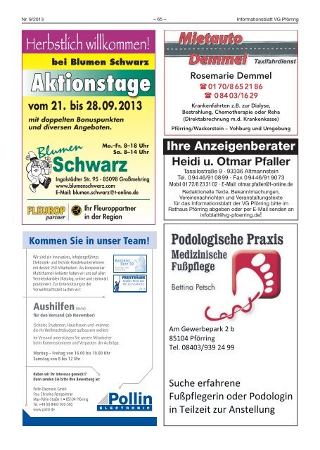 Informationsblatt-2013-09 - Markt Pförring