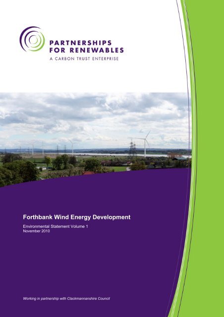 Forthbank Wind Energy Development - Partnerships for Renewables