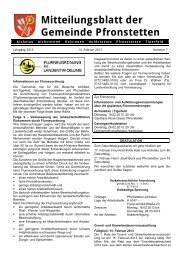 Mitteilungsblatt Nr. 07 vom 14.02.2013 - Pfronstetten