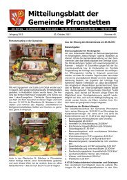 Mitteilungsblatt Nr. 40 vom 02.10.2013 - Pfronstetten