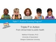 Triple P in Action - Parenting and Family Support Centre - University ...