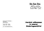Informationsblatt zur Kita BimBamBino - Pfungstadt