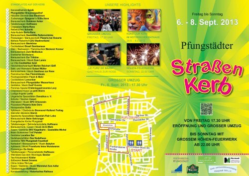 Flyer Pfungstädter Kerb 2013 - Pfungstadt