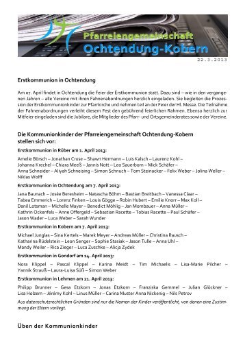 22.03. - Pfarreiengemeinschaft Ochtendung - Kobern