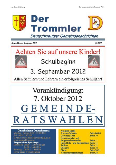 Trommler September 2012 - Deutschkreutz