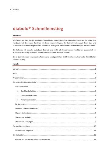 diabolo® Schnelleinstieg - Die Grundausstattung der ...