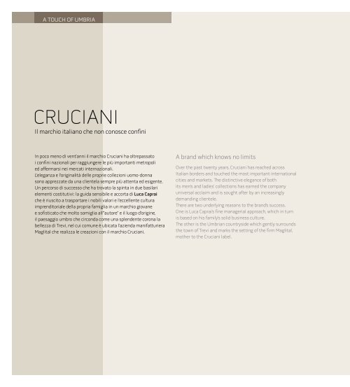 A TOUCH OF UMBRIA - CCIAA di Perugia - Camera di Commercio