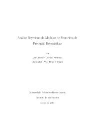 AnÃ¡lise Bayesiana de Modelos de Fronteiras de ProduÃ§Ëao ... - UFRJ