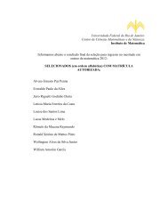 Universidade Federal do Rio de Janeiro Centro de Ciências ...