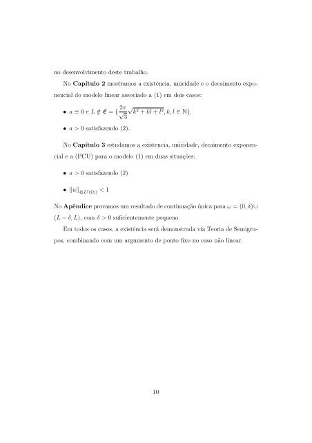 ExistÃªncia, Unicidade e Decaimento Exponencial das SoluÃ§ ... - UFRJ