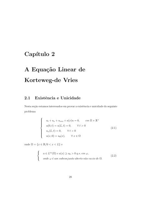 ExistÃªncia, Unicidade e Decaimento Exponencial das SoluÃ§ ... - UFRJ