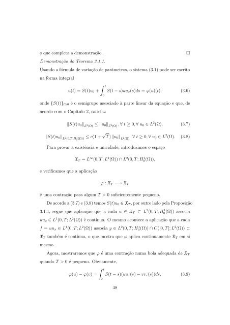 ExistÃªncia, Unicidade e Decaimento Exponencial das SoluÃ§ ... - UFRJ